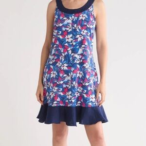 SALE! Tommy Bahama Marina American Bay Tropical Blue Floral Mini Dress